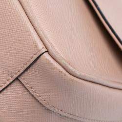 Pre Owned Prada Brown Saffiano Pattina Chain Crossbody