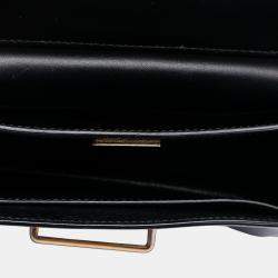 Pre Owned Prada Black Saffiano Trimmed City Calf Cahier Crossbody