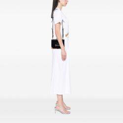 Pre Owned Prada Black Saffiano Trimmed City Calf Cahier Crossbody