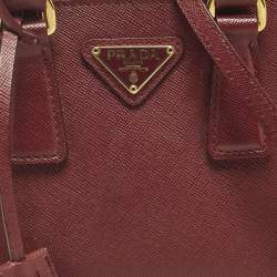 مملوكة مسبقًا Prada Promenade Mini Red Saffiano Lux Leather Satchel