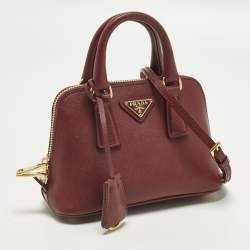 مملوكة مسبقًا Prada Promenade Mini Red Saffiano Lux Leather Satchel