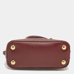 مملوكة مسبقًا Prada Promenade Mini Red Saffiano Lux Leather Satchel