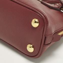 مملوكة مسبقًا Prada Promenade Mini Red Saffiano Lux Leather Satchel