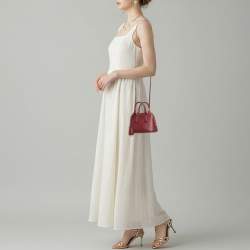 مملوكة مسبقًا Prada Promenade Mini Red Saffiano Lux Leather Satchel