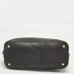 Pre Owned Prada Black Leather Snap Tote