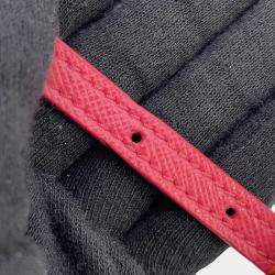 Pre Owned Prada Saffiano Leather 2-Way Mini Handbag Pink Leather