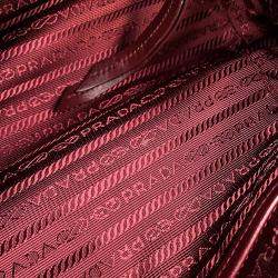 Pre Owned Prada Tessuto Soft Handbag Bordeaux Nylon Leather