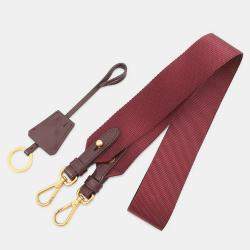 Pre Owned Prada Tessuto Soft Handbag Bordeaux Nylon Leather