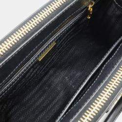 Pre Owned Prada Galleria Saffiano Handbag/Shoulder Bag Leather Nero Black