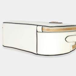 Pre Owned Prada White Saffiano Small Odette Top Handle Bag