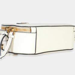 Pre Owned Prada White Saffiano Small Odette Top Handle Bag