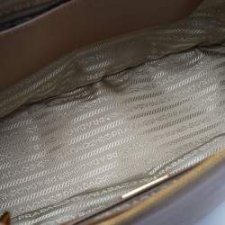 مملوكة مسبقًا Prada Double Zip Medium Brown Saffiano Leather Tote