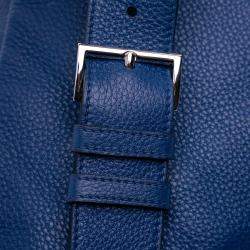 مملوكة مسبقًا Prada Blue Vitello Daino Triangle Crossbody
