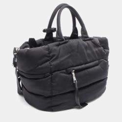 مملوكة مسبقًا Prada Tote Bag Nylon And Leather Black