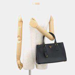 مملوكة مسبقًا Prada Galleria 2Way Tote Bag Black Saffiano Leatherleather