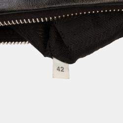 Pre Owned حقيبة برادا ساتشيل تريانجل جريس لوكس سوداء