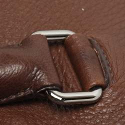 Pre Owned Prada Antique Brown Cervo Deerskin Leather Tote