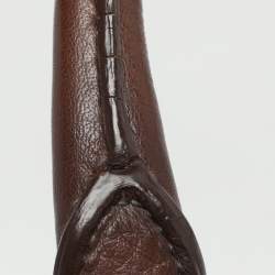 Pre Owned Prada Antique Brown Cervo Deerskin Leather Tote