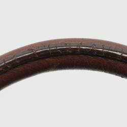 Pre Owned Prada Antique Brown Cervo Deerskin Leather Tote