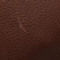 Pre Owned Prada Antique Brown Cervo Deerskin Leather Tote