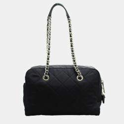 Pre Owned Prada Tessuto Impunto Shoulder Bag