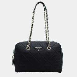 Pre Owned Prada Tessuto Impunto Shoulder Bag