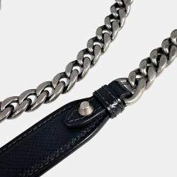 Pre Owned Prada Black Leather Monochrome Saffiano Shoulder Bag