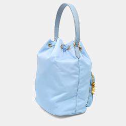 Pre Owned حقيبة يد وجسم متقاطعة برادا قماش نايلون متجدد زرقاء