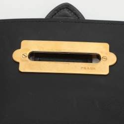 مملوكة مسبقًا حقيبة خصر برادا جلد كاهير أسود