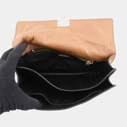 Pre Owned حقيبة كتف برادا صوت ناعم سحر 2024 جلد بني حجم صغير