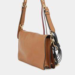 Pre Owned حقيبة كتف برادا صوت ناعم سحر 2024 جلد بني حجم صغير