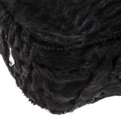 Pre Owned Prada Black Fur Shoulder Bag