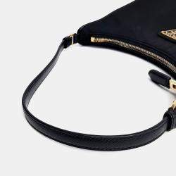 مملوكة مسبقًا Prada Black Re-Nylon Tessuto Hobo Bag