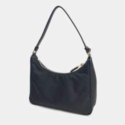 مملوكة مسبقًا Prada Black Re-Nylon Tessuto Hobo Bag