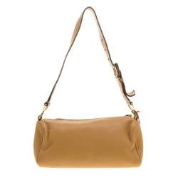 Pre Owned Prada Camel Leather Shoulder Bag