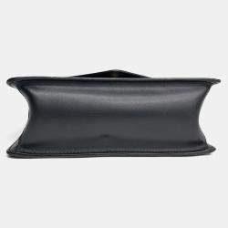 Pre Owned Prada Black Leather Saffiano Chain Shoulder Bag (1BD200)