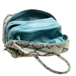 Prada Mint Green/Black Python Bowling Bag