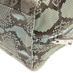 Prada Mint Green/Black Python Bowling Bag
