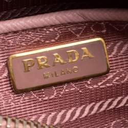 Pre Owned Prada Pink Saffiano Lux Leather Camera Crossbody Bag