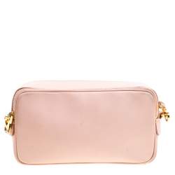 Pre Owned Prada Blush Pink Saffiano Lux Leather Camera Crossbody Bag