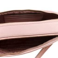 Pre Owned Prada Blush Pink Saffiano Lux Leather Camera Crossbody Bag