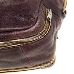 Pre Owned Prada Pink/Eggplant Ombre Cervo Leather Bauletto Bag