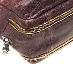 Pre Owned Prada Pink/Eggplant Ombre Cervo Leather Bauletto Bag