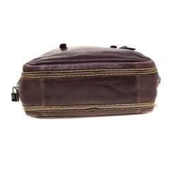 Pre Owned Prada Pink/Eggplant Ombre Cervo Leather Bauletto Bag