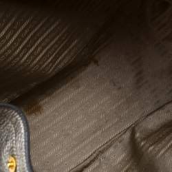 Pre Owned Prada Silver Leather Shopper Tote