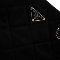 Pre Owned Prada Black Quilted Nylon Shoulder Bag