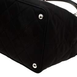 Pre Owned Prada Black Quilted Nylon Shoulder Bag