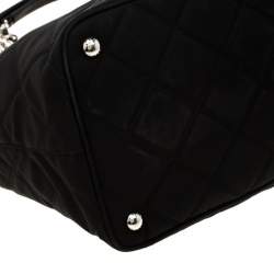 Pre Owned Prada Black Quilted Nylon Shoulder Bag