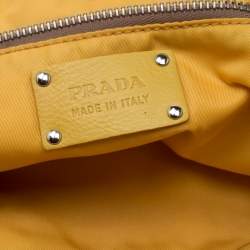 Pre Owned Prada Khaki Nylon Beach Tote