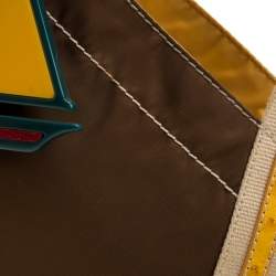 Pre Owned Prada Khaki Nylon Beach Tote